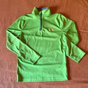 Under Armour Lime Green Pullover with Quarter-Zip